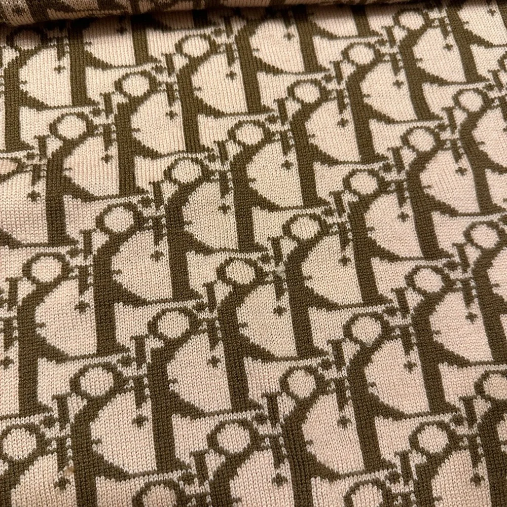 Dior Oblique Brown Pink Scarf Reversible